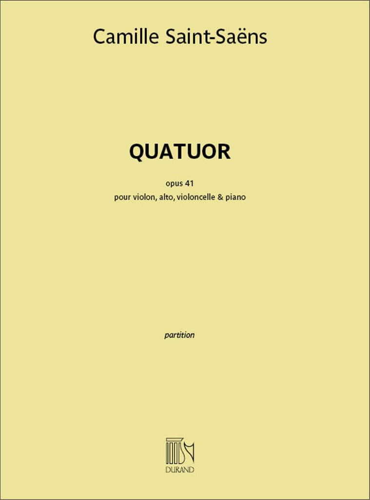 Quatuor Avec Piano Op 41